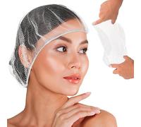 ABC 100 Pack White Micro Nylon Hairnets 21” Size Disposable white Hairnets. Protective Hair Nets. Stretchable Hairnet Caps for Non-Medical Use. Protective Apparel. Lightweight, Breathable. Wholesale