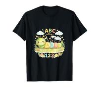 ABC 123 Kids Learning Caterpillar Preschool Alphabet Design T-Shirt