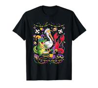 ABC Alligator Brown Pelican Crawfish Louisiana Mardi Gras Value Graphic T-Shirt