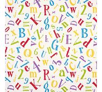 ABC Alphabet and Numbers Kids PVC Vinyl Wipe Clean Tablecloth 120cm Round (47")