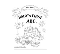 ABC Alphabet Coloring Book for Baby Shower: Hand-Drawn Alphabet Coloring Book for Baby's First Letter, Creative Baby Shower Guest Book and Nursery Keepsake (First ABC Book)