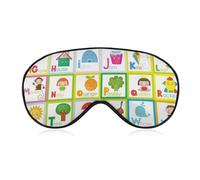 ABC Alphabet Educational Sleep Eye Mask Sleeping Light Blocking Cover Night Blindfold for Travel Nap