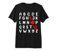 ABC Alphabet I Love Heart You for a Teacher Premium T-Shirt