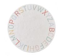 ABC Alphabet Round Rug for Kids Soft Plush Nursery Rug Baby Educational Play Crawling Mat Non-Slip Carpet Floor Cushion for Classroom Playroom Bedroom Kids Room Decor (80 x 80 cm)