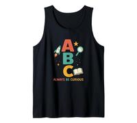 ABC Always Be Curious - Vintage Kids Learning Rocket Book Tank Top