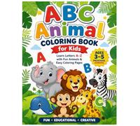 ABC Animal Coloring Book for Kids: Learn Letters A-Z with Fun Animals and Easy Coloring Pages: Educational Alphabet Coloring Book with Tracing, Simple ... Illustrations for Toddlers & Preschoolers