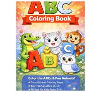 ABC Animals Coloring Book for Kids Ages 3-6: A Fun and Educational Way to Learn the English Alphabet with Animals