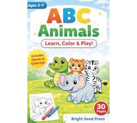 ABC Animals Coloring Book for Kids Ages 3-7: Learn, Color & Play | Bilingual English & Spanish | Fun Alphabet Activities with Animals