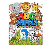 ABC Animals Coloring Book for Kids Ages 3-8: Fun A-Z Alphabet Learning: Fun ABC Animals Coloring Book for kids ages 3-8. Learn A-Z with cute animals through easy, bold coloring pages. Perfect