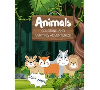 ABC Animals & Words: A Beginner Alphabet Coloring and Tracing Book for Early Learners: Learn the Alphabet with Big Animal Pictures, Fun Sentences to ... 100 Pages of Early Learning for Ages 3-5