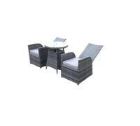ABC Bristol Rattan Reclining Chair Set (2 Seater)