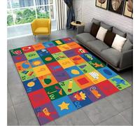 Abc Cartoon Alphabet Carpet Crawling Playroom Early Education Area Rug Carpet For Living Room Bedroom Non-Slip Mat 140x200CM