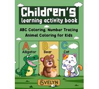 ABC Coloring, Number Tracing & Animal Fun! | Activity Book for Kids Ages 3-8