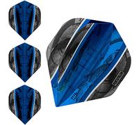 ABC Darts Unisex Adult 30720010 Pentathlon Silver Edge Dart Flights 10 Sets (30 Pieces) Blue Classic