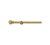 ABC Decor 28mm Naturals Eyelet Wooden Wood Curtain Pole, Ball Finials, Aged Oak, 360 cm