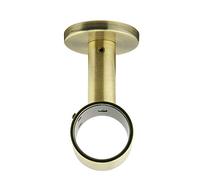 ABC Decor, 35mm Ceiling or Wall Fix Tube Support Curtain Pole Bracket (Spun Brass Effect)
