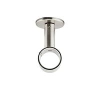 ABC Decor, 35mm Ceiling or Wall Fix Tube Support Curtain Pole Bracket (Stainless Steel Effect)