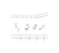 ABC Decor Aluglide Aluminium Metal Curtain Track 90cm, White