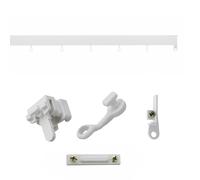 ABC Decor Deluxe Curtain Track, Plastic Curtain track for Pencil pleat curtains, (White, End Stops x 2)