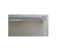 ABC Decor Extendable Metal Curtain Track, Pre-Corded Track set includes Brackets, Gliders and Fittings, White, 218-381cm