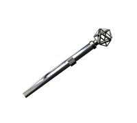 ABC Decor Eyelet Curtain Pole Geometric Finial, Gun Metal, 150cm