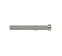ABC Decor Eyelet Curtain Pole Trade Pole with Adjustable Bracket, STUD Finials, Satin Steel,125 cm wide