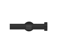 ABC Decor Eyelet Curtain Pole Trade Pole with Designer Cup Bracket, STUD Finials, Black, 200 cm wide