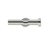 ABC Decor Eyelet Curtain Pole Trade Pole with Designer Cup Bracket, STUD Finials, Satin Steel, 560 cm wide