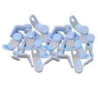 ABC Decor Metal Extendable Curtain Track Gliders, White (20)