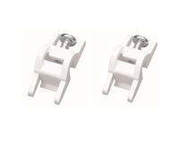 ABC Decor Track End Stops (for use with the Aluglide Aluminium Curtain Track) Plastic End stops Pack of 2, White