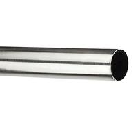 ABC Decor Trade Pole, 1 piece Metal Curtain Pole length, 28mm diameter Pole only, Satin Steel (150 cm)