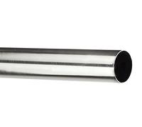 ABC Decor Trade Pole, 1 piece Metal Curtain Pole length, 28mm diameter Pole only, Satin Steel (240 cm)
