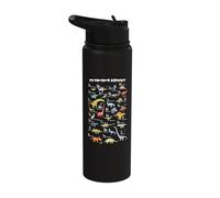 ABC Dino Identification A-Z Types of Dinosaurs Alphabet Boys Stainless Steel Insulated Water Bottle