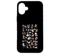 ABC Dog Breeds Identification A Z Types of Dogs Canine Case for iPhone 16 Plus
