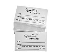 ABC Gift Shop 100 Appointment Reminder Cards - Business, Salon, Medical - 3.5" x 2" - 2019