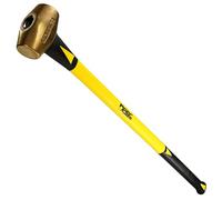 ABC HAMMERS Brass Sledge Hammer - 6 lb. USA Made Non-Sparking Hammer with 33" Fiberglass Handle & Double Faced Head - ABC6BF