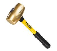 ABC HAMMERS Brass Sledge Hammer - 8 lb. Non-Sparking Hammer with 16" Fiberglass Handle & Double Faced Head - ABC8BFB
