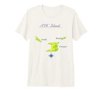 ABC Islands Map Aruba Bonaire Curacao Premium T-Shirt
