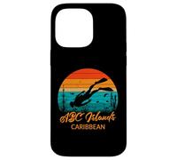 ABC Islands Scuba Diver Retro Sunset Ocean Case for iPhone 14 Pro Max