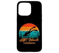 ABC Islands Scuba Diver Retro Sunset Ocean Case for iPhone 15 Pro Max