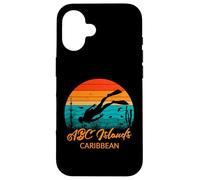 ABC Islands Scuba Diver Retro Sunset Ocean Case for iPhone 16