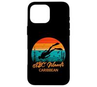 ABC Islands Scuba Diver Retro Sunset Ocean Case for iPhone 16 Pro Max