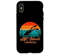 ABC Islands Scuba Diver Retro Sunset Ocean Case for iPhone X/XS