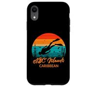 ABC Islands Scuba Diver Retro Sunset Ocean Case for iPhone XR
