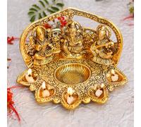 ABC Laxmi Ganesh Saraswati Idol Oil Lamp Diya/Showpiece Decoration Items for Home Decor /Puja Room / Temple