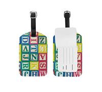 ABC Letter Luggage Tags Leather Travel Suitcase Baggage Tag 1 Piece