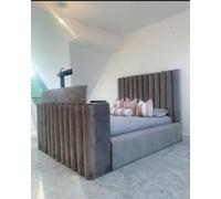 ABC Lustro King Size Tv Bed (Grey)