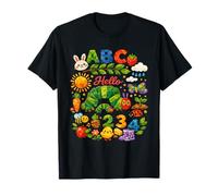 ABC Numbers Kids Cute Caterpillar Learning Alphabet Toddler T-Shirt