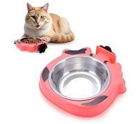 ABC PACK & SUPPLY Pink Water Bowl for Dog Crate, 7.5x7.4x1.7 Inch. Stainless Steel Crate Dog Bowl for Kennel. Dog Crate Water Bowl No Spill. Pet Food Bowls for Dogs & Cats. Rabbit Food and Water Bowls