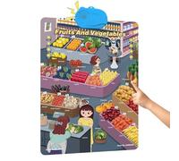 ABC Poster with Sound Interactive Entertaining Educational Materials - Primary School Classroom Poster for Holiday Birthday Home Living Room Indoor Outdoor Classroom School Family